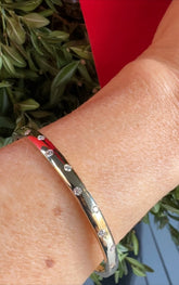 Diamond gold bangle bracelet 3/4 CTW